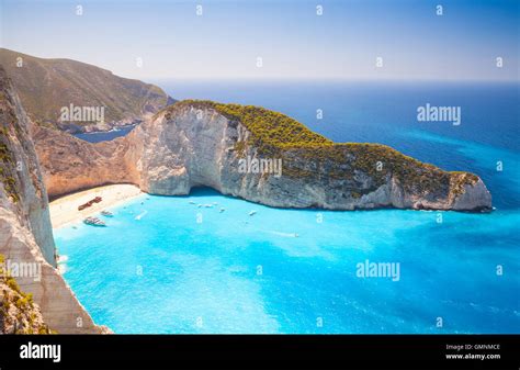 Navagio Beach The Most Famous Landmark Of Greek Island Zakynthos In