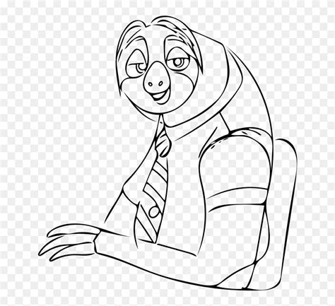 Sloth From Zootopia Drawing Easy Clipart 5716106 Pinclipart