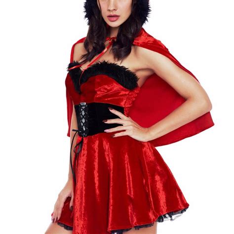 2018 Christmas Red Suspenders High Quality Christmas Costume Women Performance Stage Costume