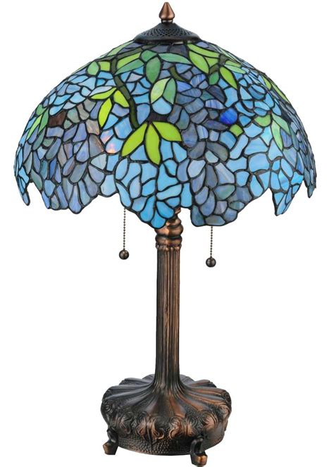 25 H Tiffany Wisteria Stained Glass Table Lamp Art And Home