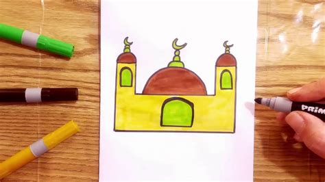 رسم سهل كيف ترسم مسجد او جامع Youtube