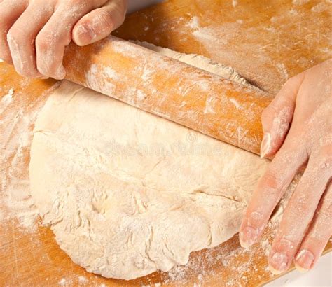 Rolling The Dough Stock Image Image Of Female Preparation 23105459