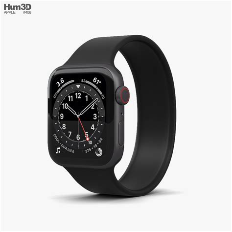 Apple Watch Series 6 44mm Aluminum Space Gray 3d Model Electronics On