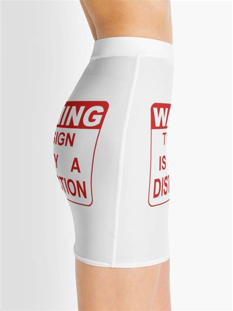 Funny Warning Distraction Sign Mini Skirt By Rott515