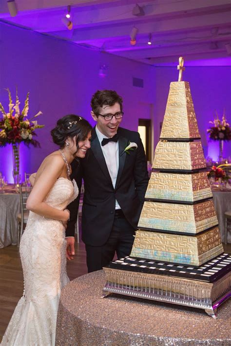 Glam Egyptian Inspired Wedding Featured On The Knot Gold Five Tier