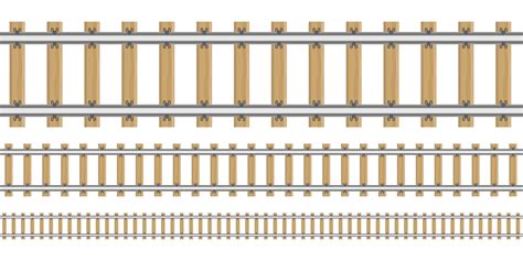 Railroad Tracks In Different Sizes 1266874 Vector Art At Vecteezy
