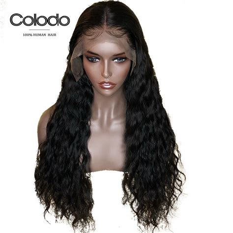 Colodo Long Water Wave Wig Brazilian Remy Hair Glueless For Black Women