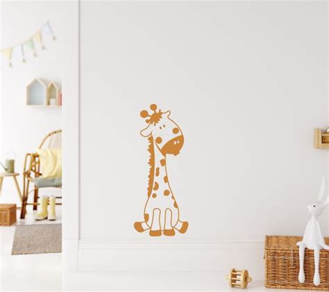Baby Giraffe Vinyl Wall Art Sticker Decals For Nursery Or Childs Room