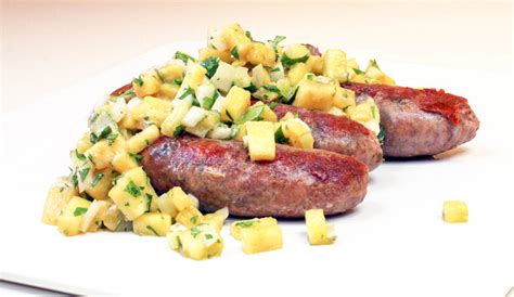Sausages With Pineapple Salsa Meatified