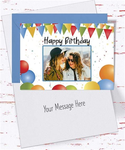 Custom Birthday Photo Card Personalized Birthday Card Custom Etsy