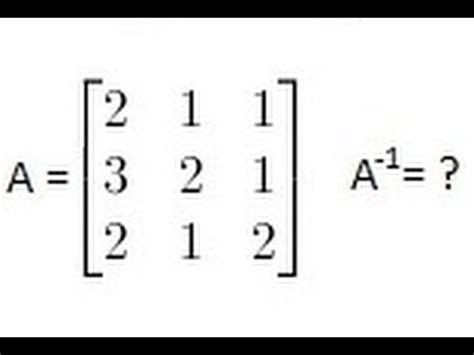 A singular matrix is the one in which the determinant is not equal to zero. Algebra - Finding the Inverse of a Matrix (1 of 2) A 3X3 ...