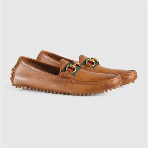 Leather Horsebit Driver Gucci Womens Moccasins And Loafers 265309apn102560