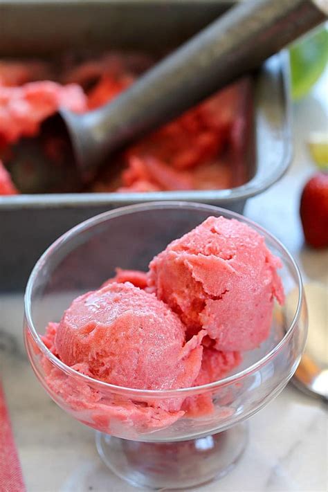 Strawberry Sorbet Recipe Yummy Healthy Easy