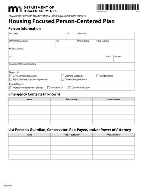2020 Form Mn Dhs 7307 Eng Fill Online Printable Fillable Blank