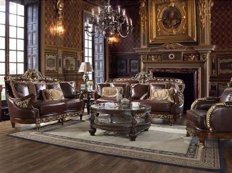 Hd 89 Homey Design Upholstery Living Room Set Victorian European