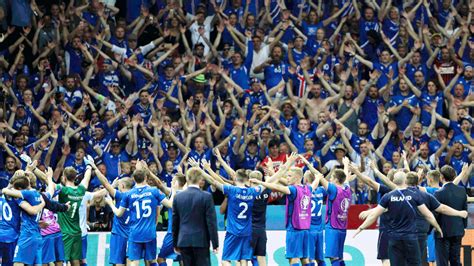 Iceland Football Team Celebrates With Fans After An Epic Victory