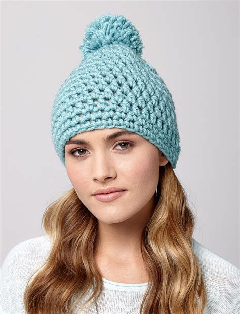 Easy chunky double seed stitch hat pattern (us terms): Snow Drift Crochet Hat | AllFreeCrochet.com