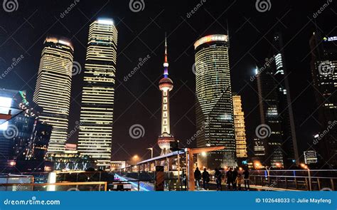 Wai Tan At Night Editorial Stock Photo Image Of Buildings 102648033