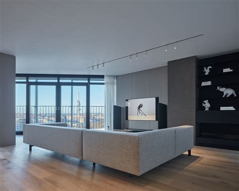 Minimalist Apartment With Panoramic View Barbora L Blov Interiors Architecture Archello
