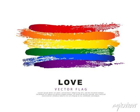 lgbt flag hand drawn colorful rainbow brush strokes vector posters for the wall posters