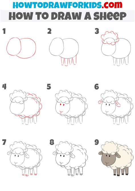 How To Draw A Sheep For Kids Easy Drawing Tutorial