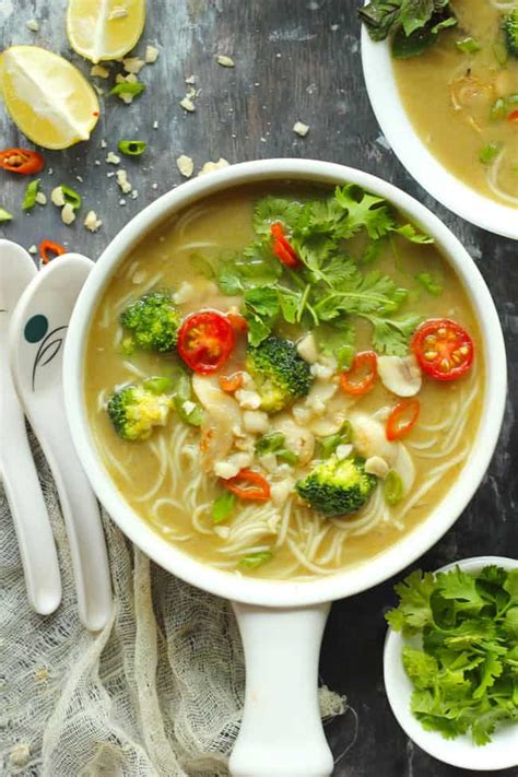 Vegan Thai Green Curry Soup Recipe Fun Food And Frolic