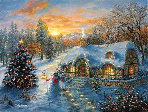 Christmas Cottage 500 Pieces Sunsout Puzzle Warehouse