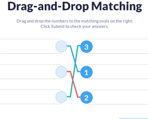 Drag And Drop Matching And Connecting Lines Template