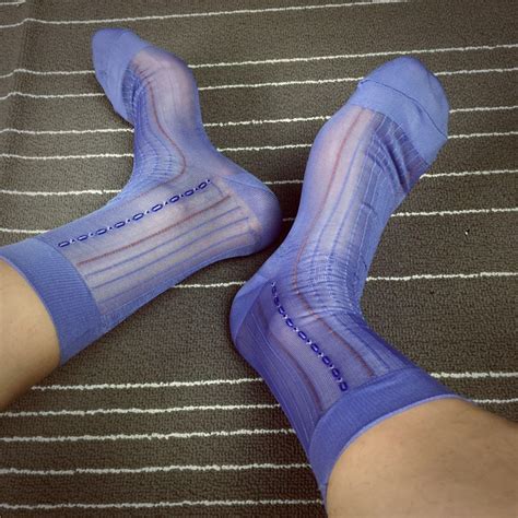 2017 Hotmen Silk Socks Good Qulity New Style Gay Sexy Sheer Socks Men