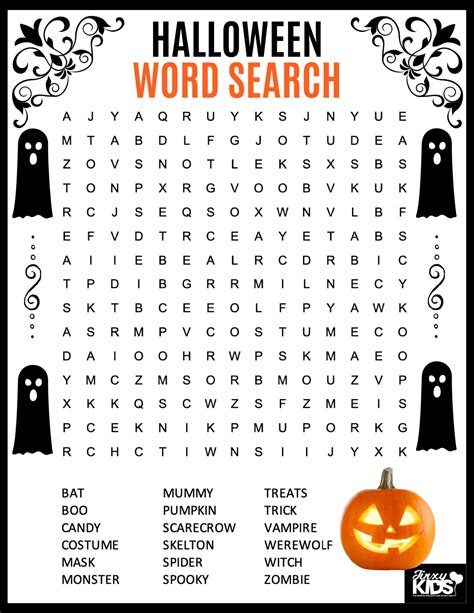 Free Printable Halloween Word Search Puzzle Jinxy Kids