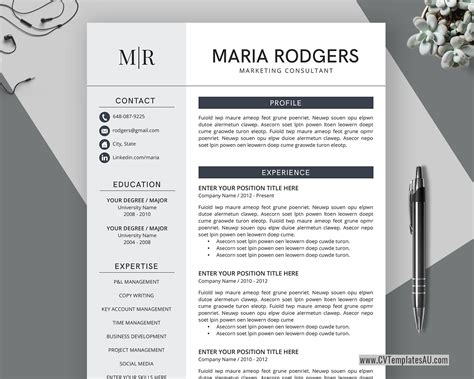 One of the most important first steps in applying to a residency program is the creation of your curriculum vitae. Simple CV Template for Microsoft Word, Cover Letter ...