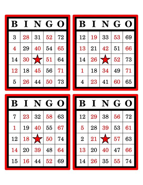 50 Free Printable Bingo Cards Pdf Sixteenth Streets