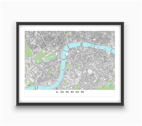 London Map Print and London Wall Art Prints London City Map | Etsy | London map print, London 