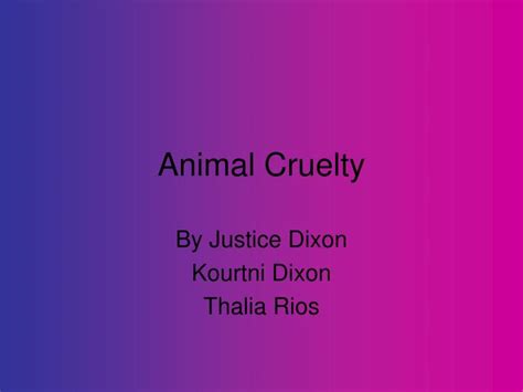 Ppt Animal Cruelty Powerpoint Presentation Free Download Id5349570