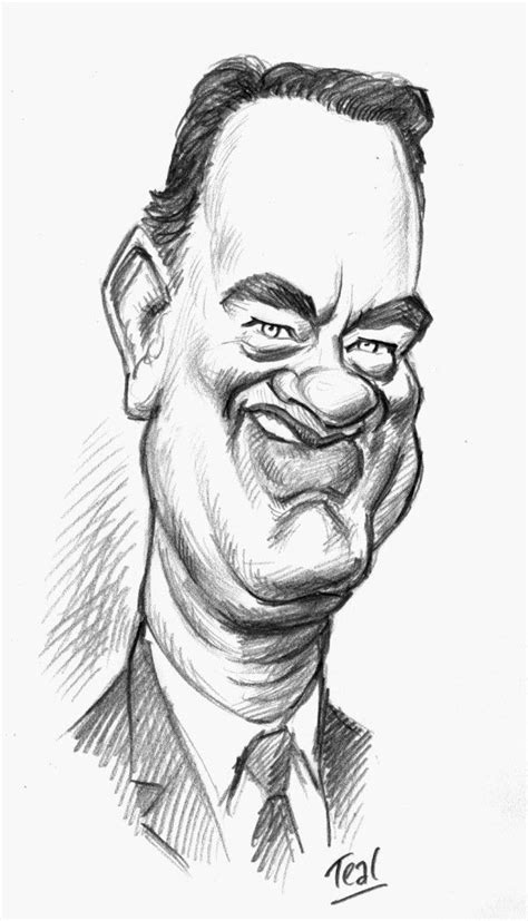 New Caricature Preliminary Drawing Of Tom Hanks Via Adeteal Caricature Sketch