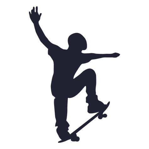 Skateboard Sport Silhouette Transparent Png And Svg Vector File