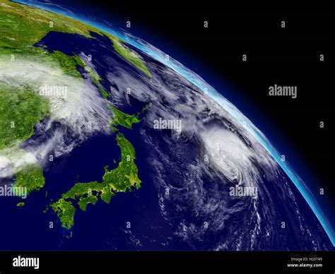 Japan From Space Stock Photo Alamy