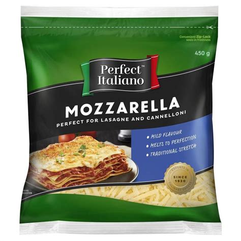 Filter belpaese bufala cheese fresh selection mascarpone mozzarella mozzarella di bufala new pantry parmigiano reggiano pasta sauce pecorino primo. Perfect Italiano Grated Mozzarella Cheese 450g | IGA Shop ...