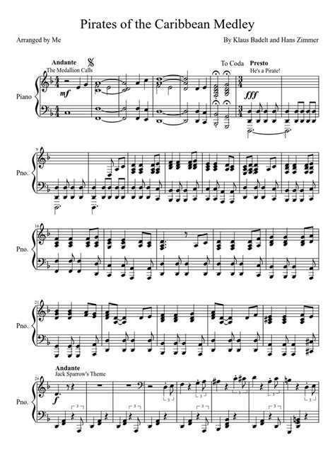 In diegosax scores sheet music for your instrument www.diegosax.es 1. Pirates of the Caribbean Medley | Piano Sheet Music | Pinterest | Music, Piano and Piano Music