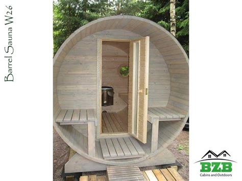 4 8 Person Barrel Sauna Kit W44 Bzb Cabins Barrel Sauna Outdoor