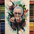 Stan Lee drawing by Sam Ding Marvel Avengers, Marvel Comics, Ms Marvel ...