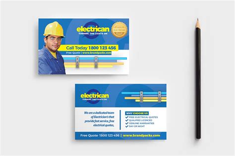 Electrician Business Card Template Business Card Templates ~ Creative