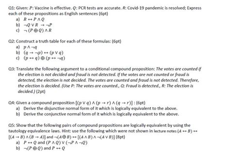 Pcr is polymerase chain reaction test. Solved: Q1: Given: P: Vaccine Is Effective. Q: PCR Tests A ...