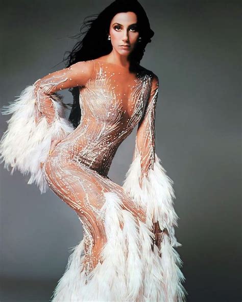 Cher Wearing One Of The Most Famous Naked Dresses Of All Time Designed By Bob Mackie