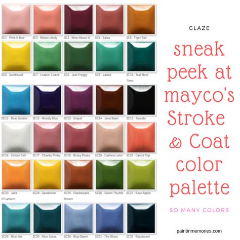 Sneak Peek At Maycos Stroke And Coat Color Palette Paint In Memories