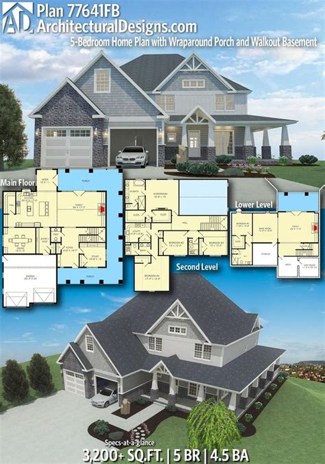 House Design Plan 13x12m With 5 Bedrooms Home Design Craftsman