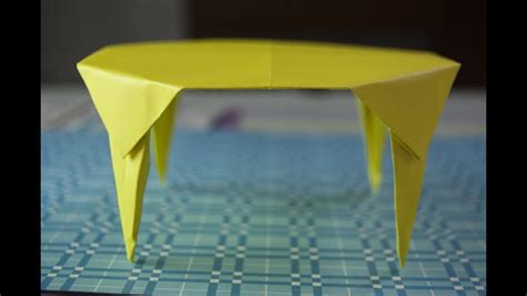 How To Make A Paper Table Origami Youtube