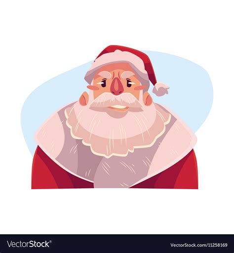 Santa Claus Face Upset Confused Facial Royalty Free Vector