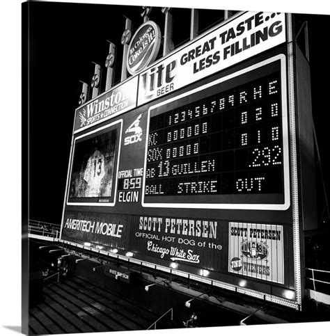 Scoreboard In A Baseball Stadium Us Cellular Field Chicago Cook