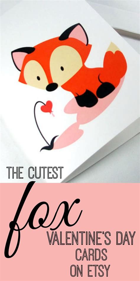 Cutest Fox Valentines Day Cards With Images Valentine Day Cards